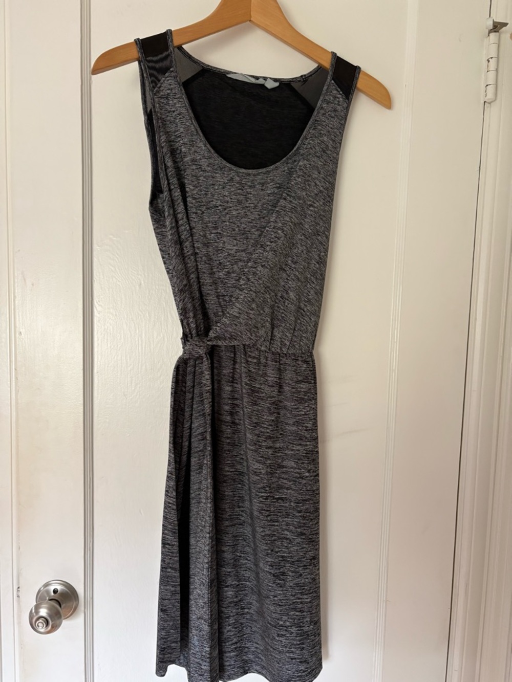 Athleta Sleeveless Heather Gray Midi Dress